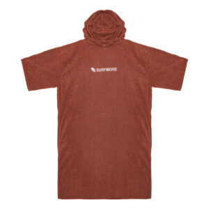 SURFMORE badeponcho til voksne - Bomuld - Brick