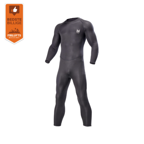 Massive våddragt til herrer (3mm) - Lang Model - Sort - XL